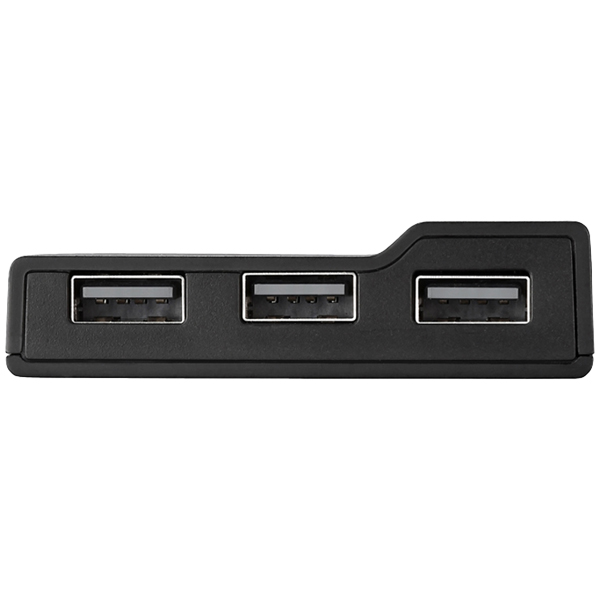 USB2.0 電源連動節電機能付きセルフパワー4ポートハブ ブラック