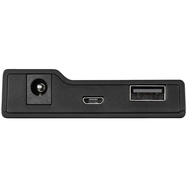 USB2.0 電源連動節電機能付きセルフパワー4ポートハブ ブラック
