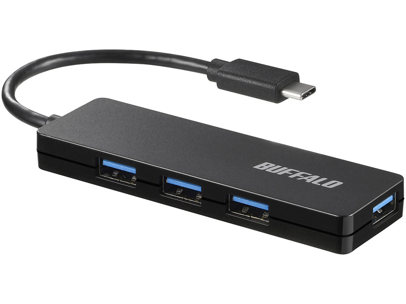 USB3.1（Gen1） Type-C 4ポート バスパワーハブ ブラック