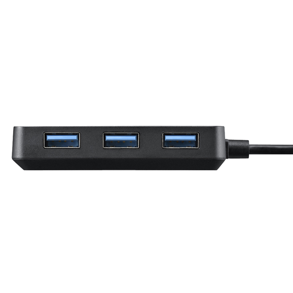 USB3.0バスパワーハブ 4ポートタイプ マグネット付き ブラック