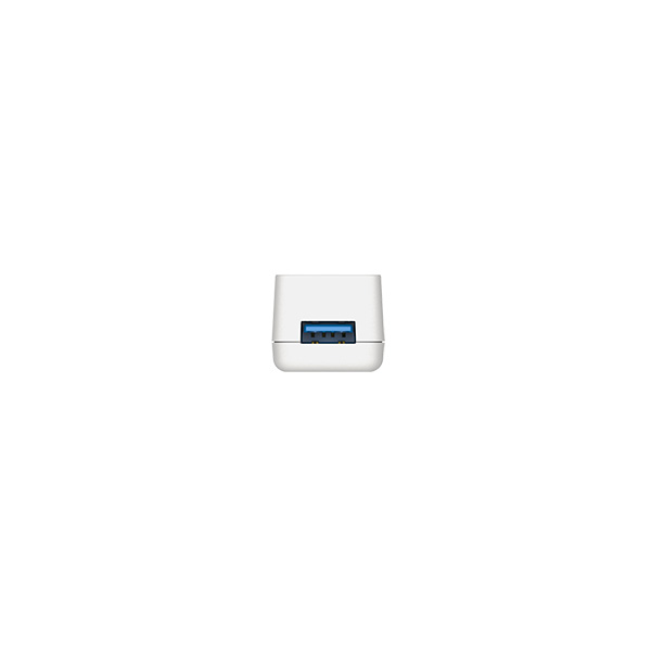 USB-A 3.2 Gen1 バスパワー上挿しハブ 磁石付 ホワイト