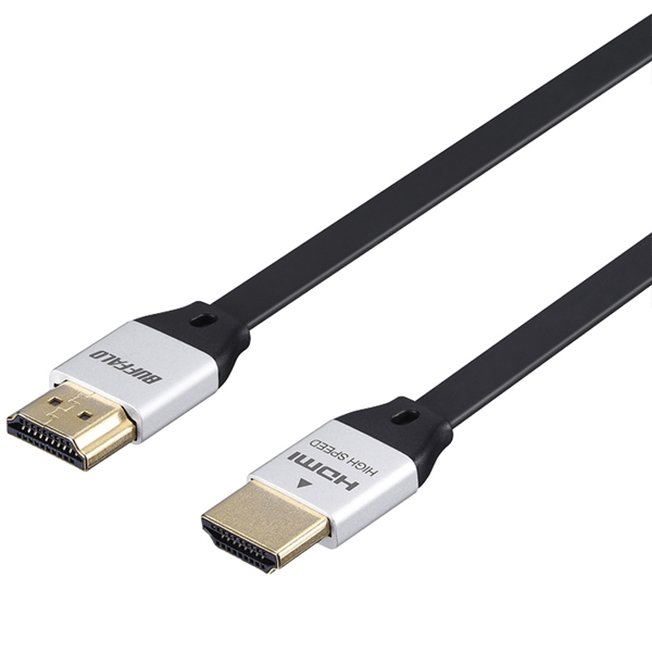 イーサネット対応 HIGH SPEED HDMIケーブル フラットタイプ 1.5m ブラック
