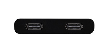 スマホ・タブレット向け USB-C 2ポートハブ PD対応 ブラック