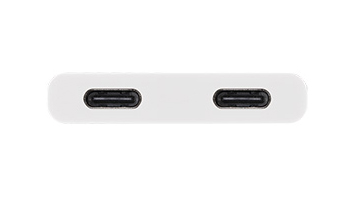 スマホ・タブレット向け USB-C 2ポートハブ PD対応 ホワイト