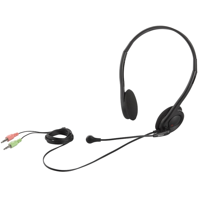 両耳ヘッドバンド式ヘッドセット ブラック