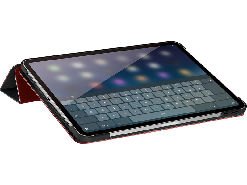 iPad Pro 11インチ用3アングルレザーケース レッド