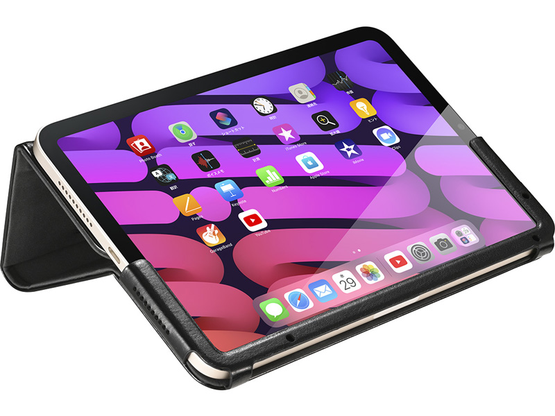 第6世代iPad mini マルチアングルレザーケース ブラック