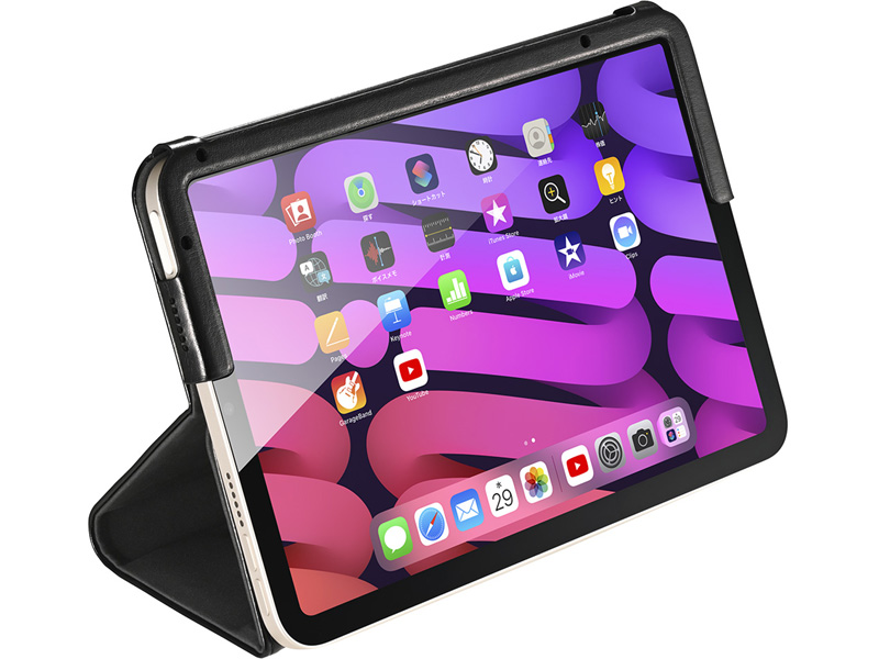 第6世代iPad mini マルチアングルレザーケース ブラック