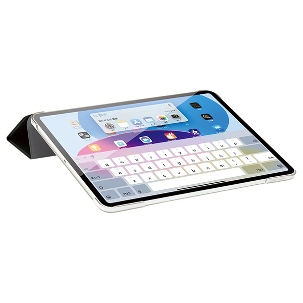 iPad10.9用 ハイブリッドレザーケース ブラック