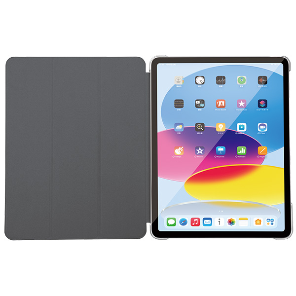 iPad10.9用 ハイブリッドレザーケース グレー