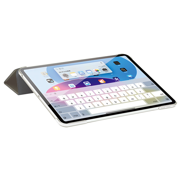 iPad10.9用 ハイブリッドレザーケース グレー
