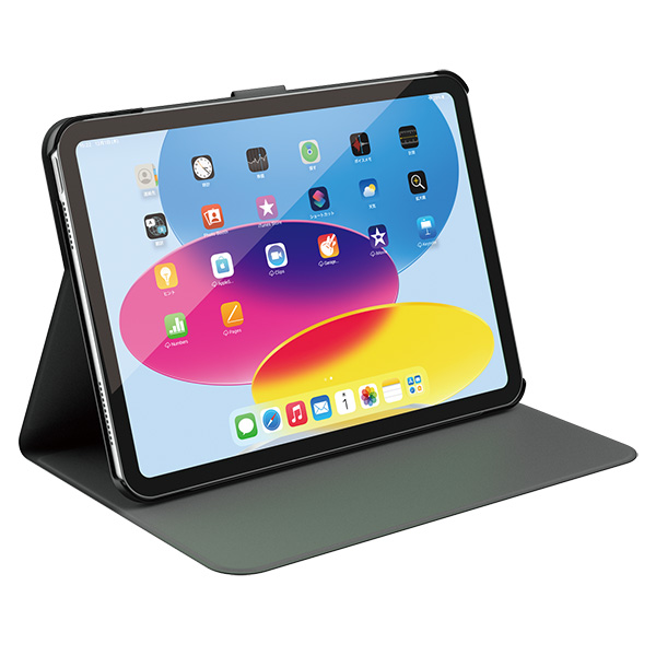 iPad10.9用フリーアングルレザーケース ブルー