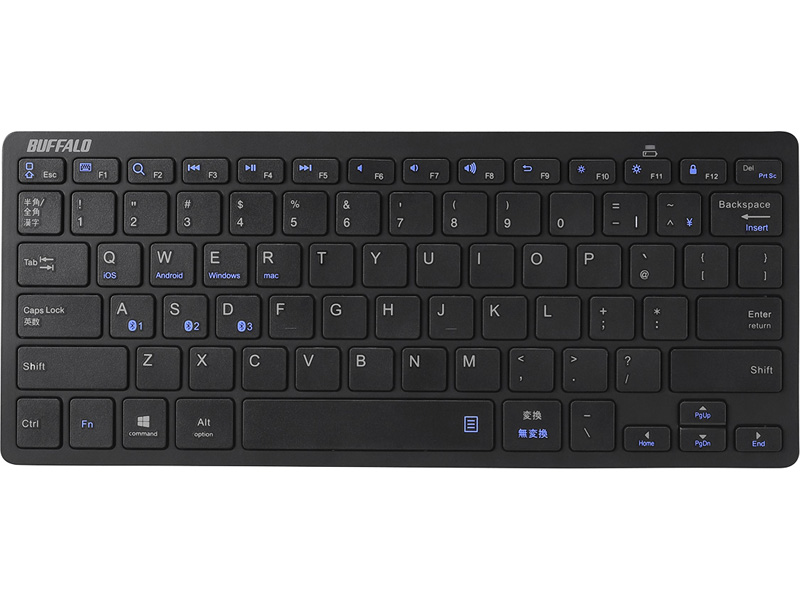 Bluetooth 3.0対応 コンパクトキーボード ブラック
