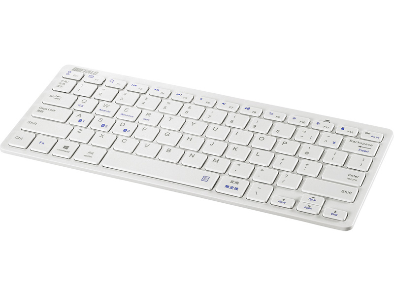 Bluetooth 3.0対応 コンパクトキーボード ホワイト