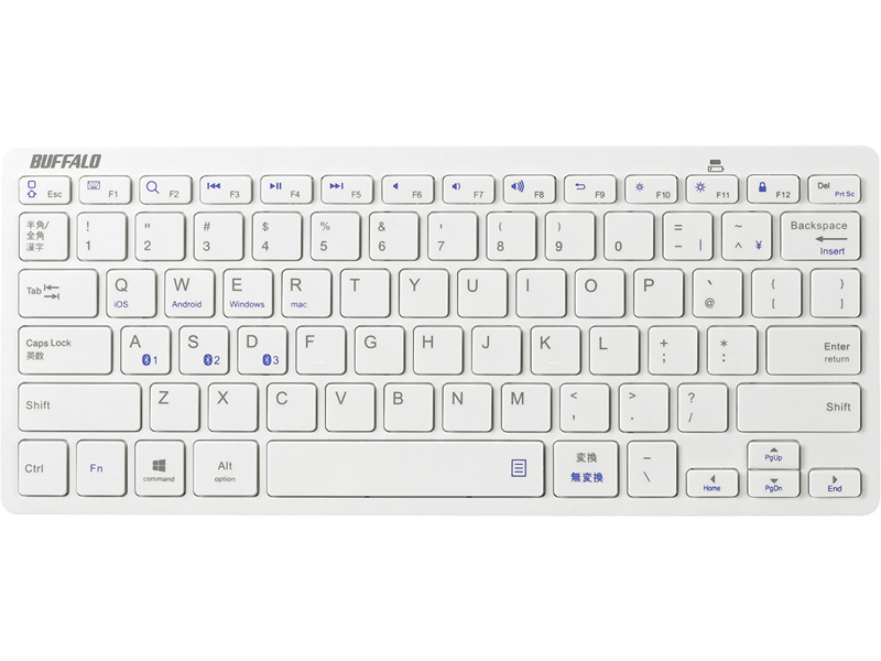 Bluetooth 3.0対応 コンパクトキーボード ホワイト