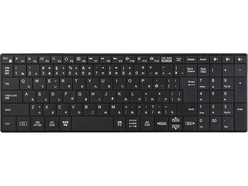 Bluetooth5.0対応 コンパクトキーボード ブラック