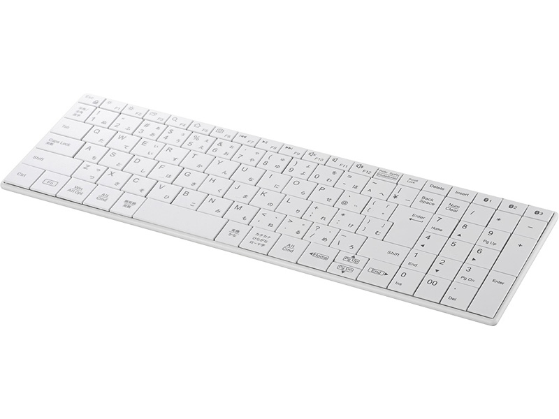 Bluetooth5.0対応 コンパクトキーボード ホワイト