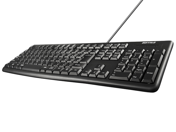 USB＆PS/2接続 有線スタンダードキーボード ブラック