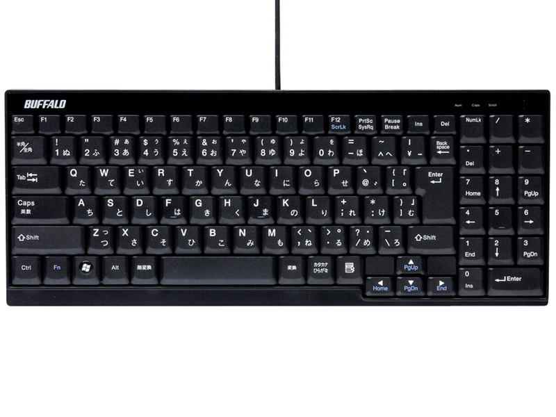 USB接続 有線スリムキーボード ブラック