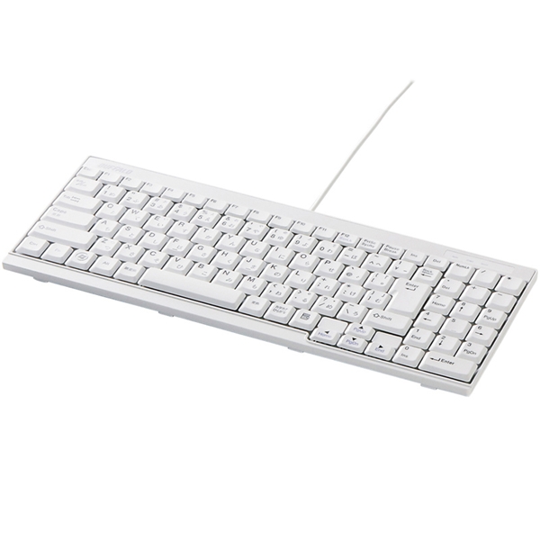 USB接続 有線スリムキーボード ホワイト
