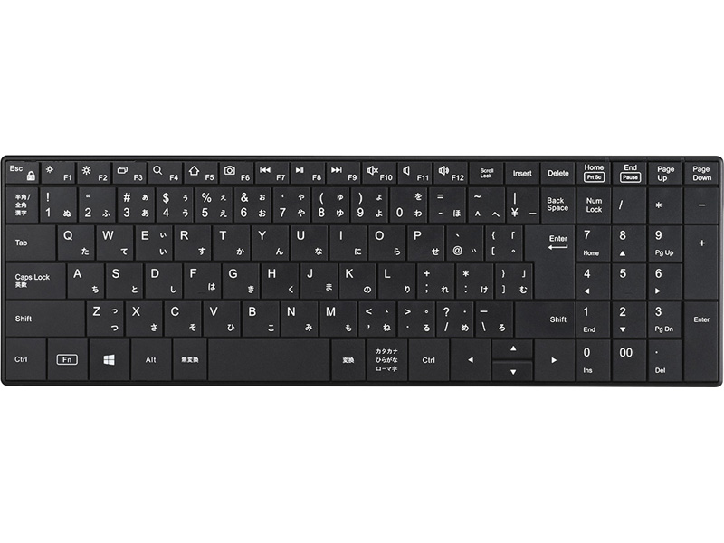 2.4GHz無線 コンパクトキーボード ブラック
