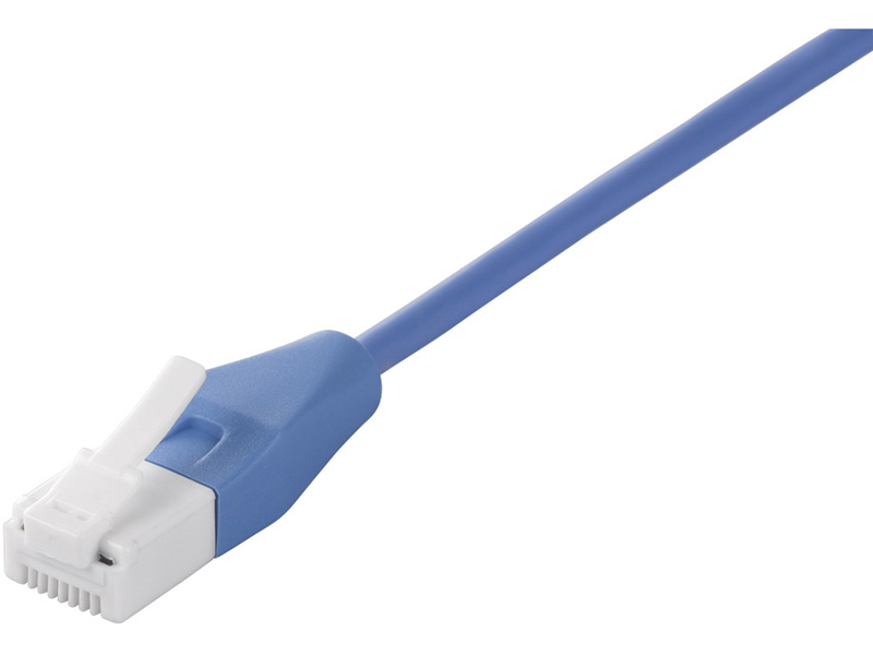 Cat6 ツメの折れないLANケーブル スリム ストレート 15m ブルー