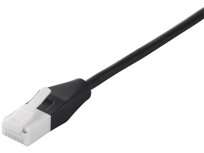 Cat6 ツメの折れないLANケーブル スリム ストレート 1.5m ブラック