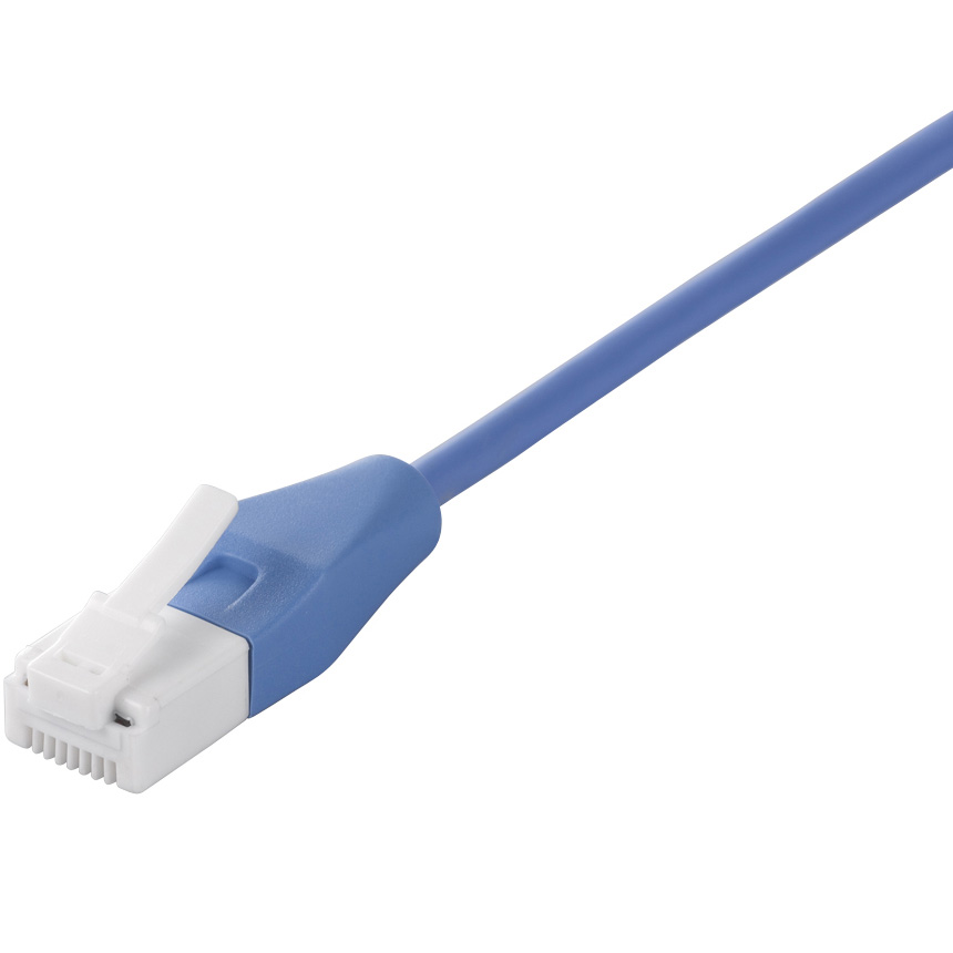 ツメの折れないLANケーブル カテゴリー6 ストレート スリム 3m ブルー