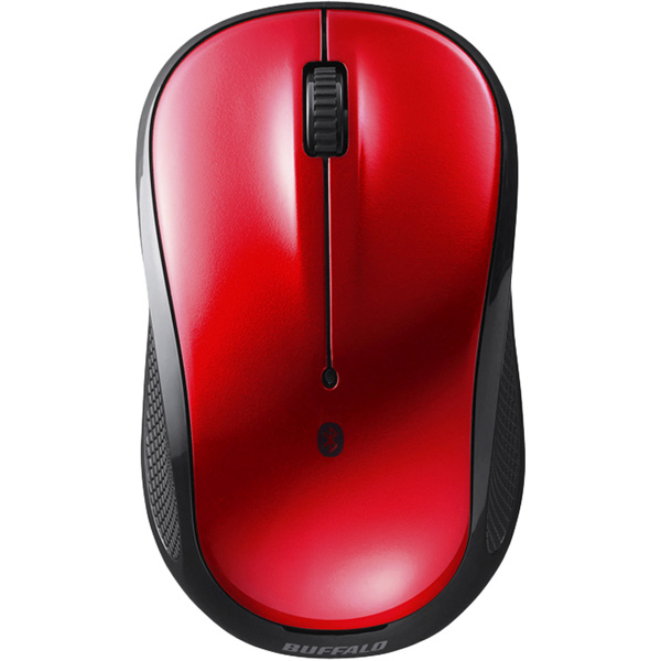 Bluetooth3.0対応 BlueLED光学式マウス 静音/3ボタン レッド