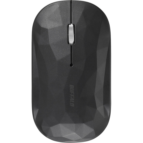 薄型 3ボタン Bluetooth BlueLEDマウス ジオメトリー ブラック