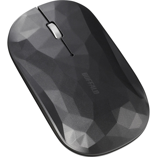 薄型 3ボタン Bluetooth BlueLEDマウス ジオメトリー ブラック