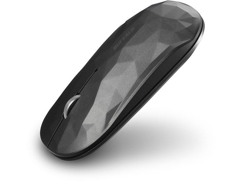 薄型 3ボタン Bluetooth BlueLEDマウス ジオメトリー ブラック