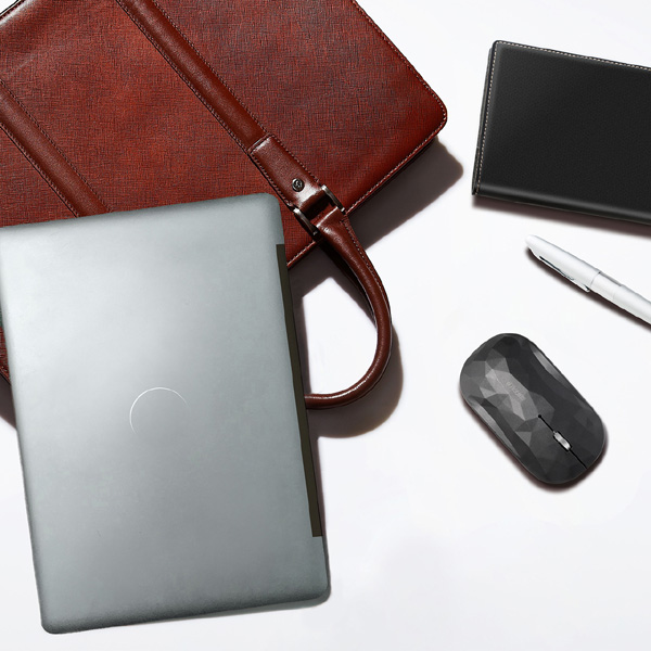 薄型 3ボタン Bluetooth BlueLEDマウス ジオメトリー ブラック