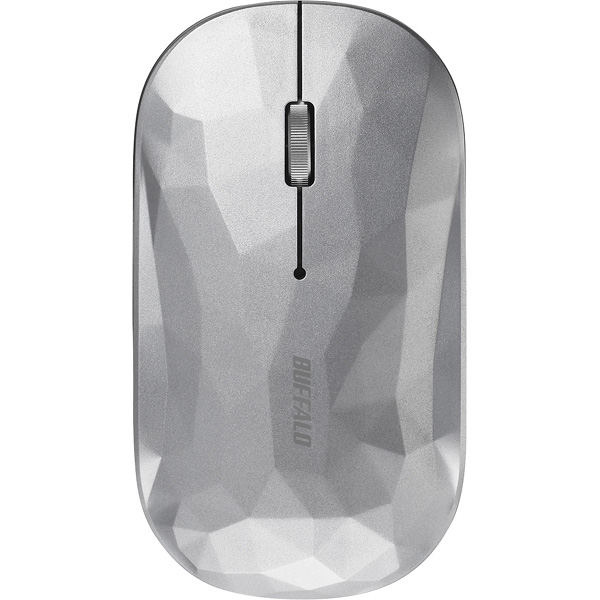 薄型 3ボタン Bluetooth BlueLEDマウス ジオメトリー シルバー