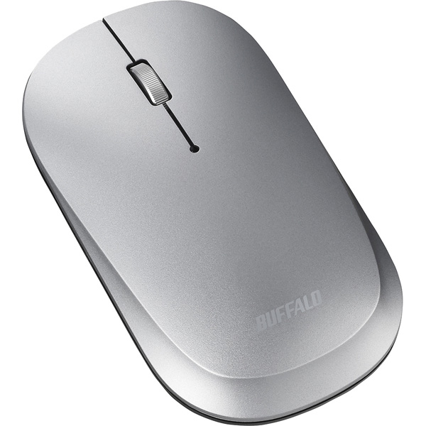 薄型 3ボタン Bluetooth BlueLEDマウス ノーマル シルバー