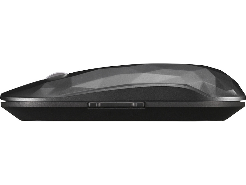 薄型 5ボタン Bluetooth BlueLEDマウス ジオメトリー ブラック