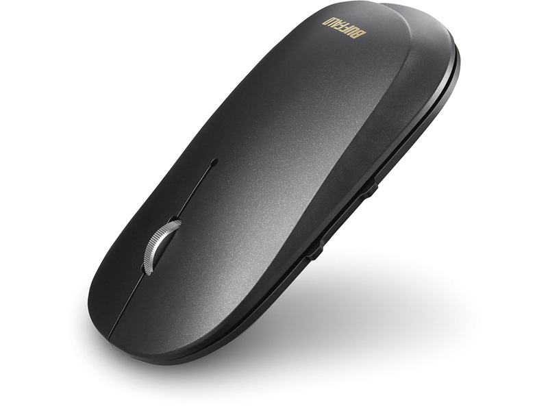 薄型 5ボタン Bluetooth BlueLEDマウス ノーマル ブラック