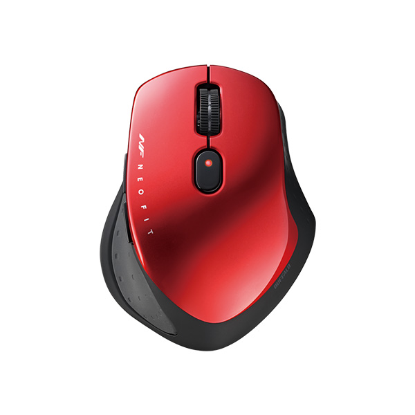 静音5ボタン Bluetooth5.0 切替機能付 マウス レッド