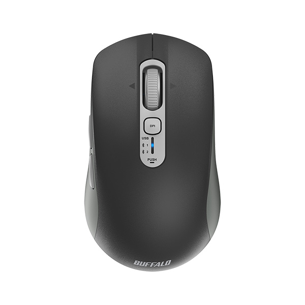 Bluetooth・無線両対応 高速スクロールホイール搭載マウス ブラック