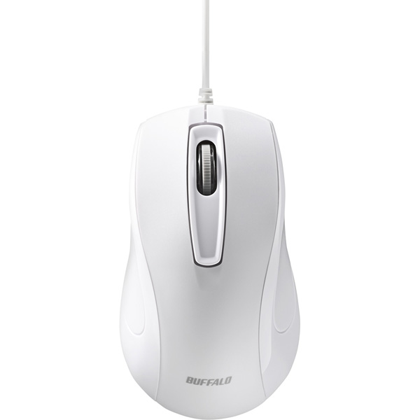 3ボタン 有線 BlueLED 高耐久 抗菌 マウス ホワイト