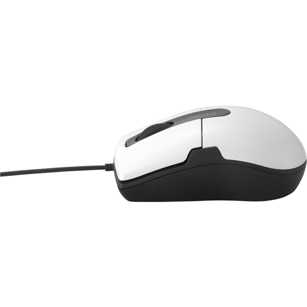 有線BlueLEDマウス 静音/3ボタン Mサイズ ホワイト