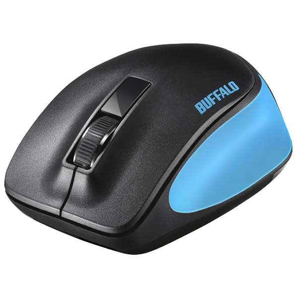 無線 BlueLED 3ボタン プレミアムフィットマウス ブルー