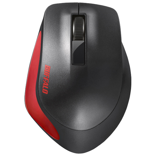 無線 BlueLED 3ボタン プレミアムフィットマウス レッド