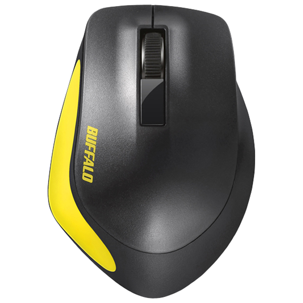 無線 BlueLED 3ボタン プレミアムフィットマウス イエロー