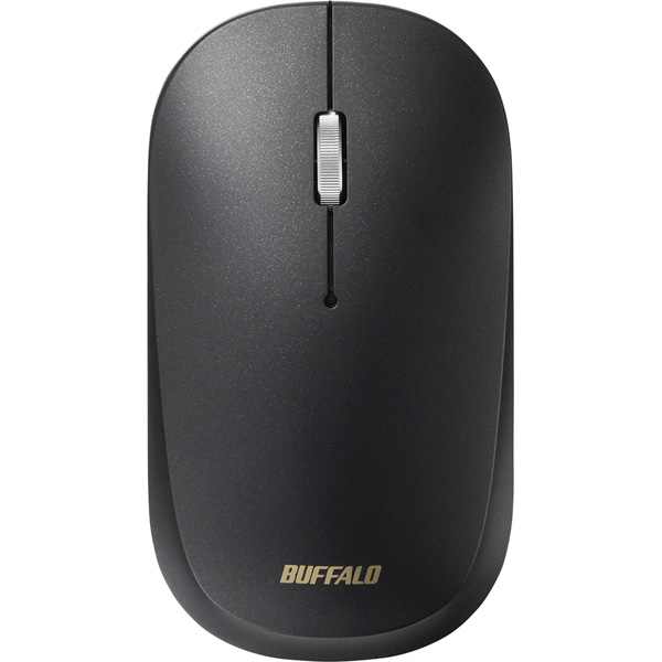 薄型 3ボタン 無線 BlueLEDマウス ノーマル ブラック