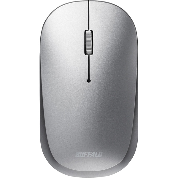 薄型 3ボタン 無線 BlueLEDマウス ノーマル シルバー