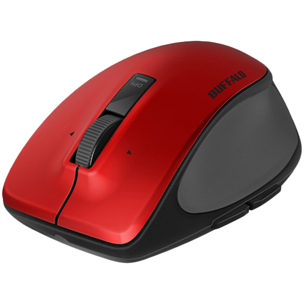 無線 BlueLED プレミアムフィットマウス Mサイズ レッド