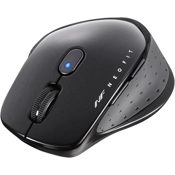 無線 BlueLED 5ボタン NEOFITマウス Mサイズ ブラック