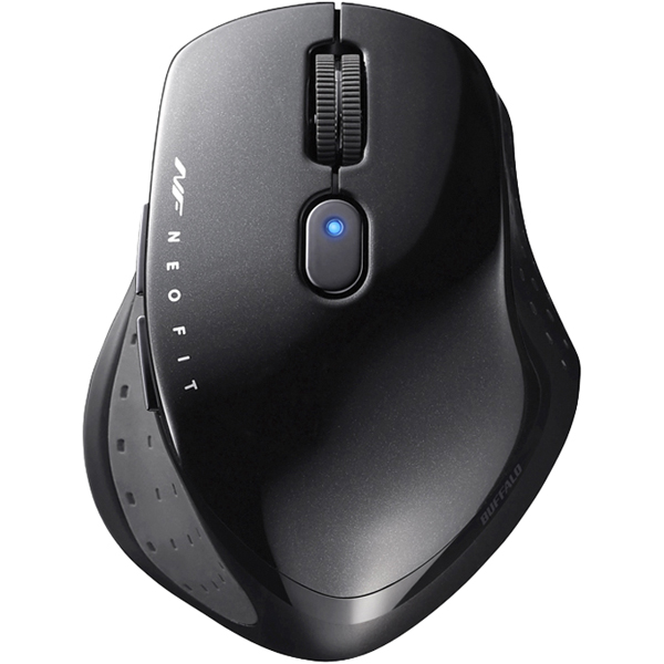 無線 BlueLED 5ボタン NEOFITマウス Mサイズ ブラック