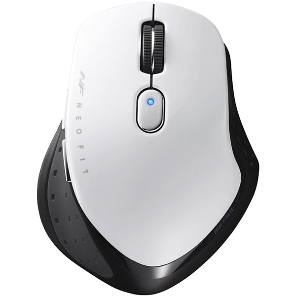 無線 BlueLED 5ボタン NEOFITマウス Mサイズ ホワイト